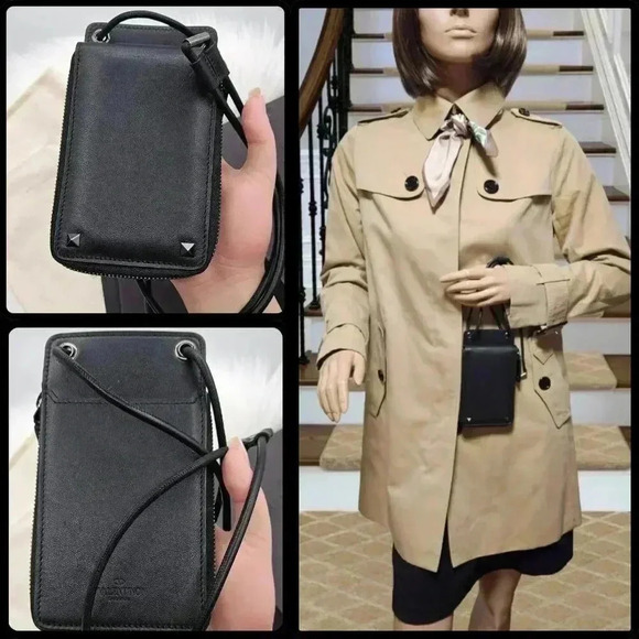 🎁Valentino Garavani Black  Leather Strap Walllet🎁 - Picture 13 of 17